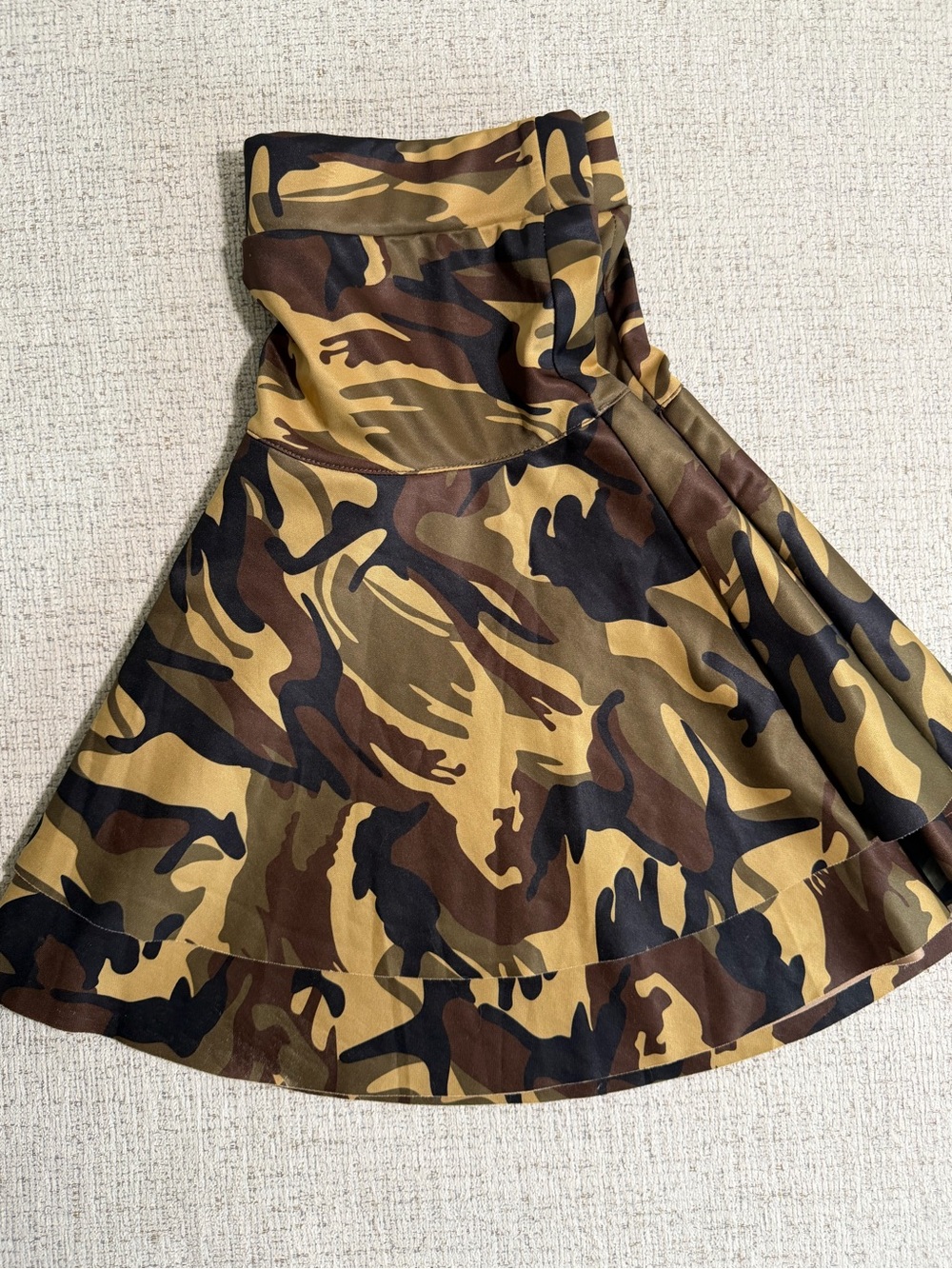 Women’s Camouflage Flared Skirt - Olive Green